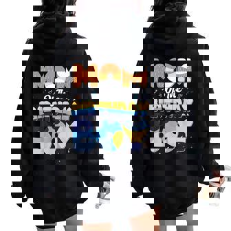 Mom And Dad Of The Birthday Boy Family Party Decoration Women Oversized Hoodie Back Print | Mazezy