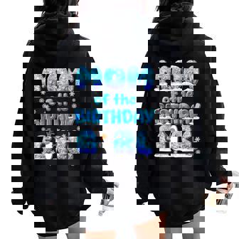 Mom And Dad Of The Birthday Girl Winter Family Party Decor Women Oversized Hoodie Back Print - Thegiftio