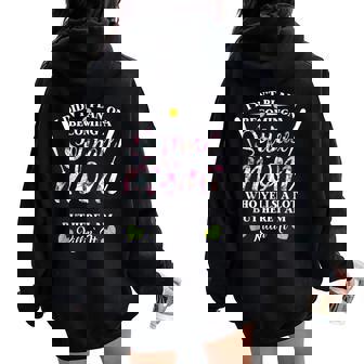 Mom Softball For Women Oversized Hoodie Back Print - Seseable