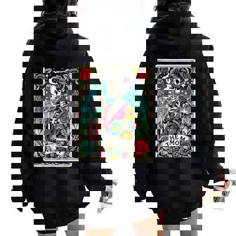 The Mom Mama Mommy Tarot Card Skeleton Happy Mother's Day Women Oversized Hoodie Back Print - Thegiftio