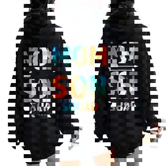 Mom Son Squad Mother Family Women Oversized Hoodie Back Print - Thegiftio