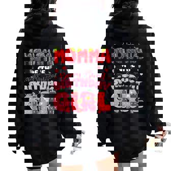 Momma Of The Berry First Birthday Girl Strawberry Lover Women Oversized Hoodie Back Print - Monsterry