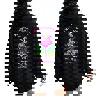 Mommamingo Momma Flamingo Lover Mother Mom Mother's Day Women Oversized Hoodie Back Print | Mazezy