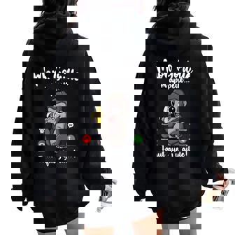 Mon Gorille M'appelle Fille Enfant Gorille Sweat à capuche oversize pour femme avec imprimé dans le dos - Cadeauxyz