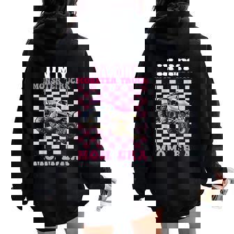 In My Monster Truck Mom Era Monster Truck Are My Jam Women Oversized Hoodie Back Print | Mazezy