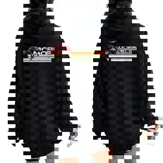 Moore Nom De Familleintage Des Années 80 Et 90 Coucher De Soleil Avec Palmiers Sweat à capuche oversize pour femme avec imprimé dans le dos - Cadeauxyz