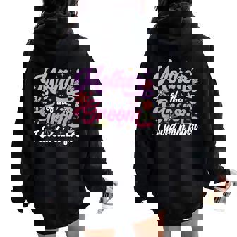 Mother Of The Groom I Loved Him First Mama Women Oversized Hoodie Back Print - Thegiftio UK