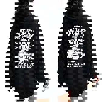 Mother And Son Best Team Ever Sons Mom Matching Mother's Day Women Oversized Hoodie Back Print | Mazezy