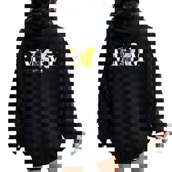 Mother's Day Butterfly Mom Mommy Mama Cute Insect Flower Women Oversized Hoodie Back Print - Thegiftio
