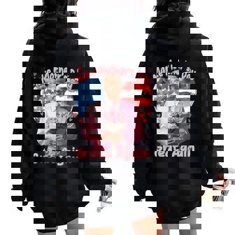 Make Great Again Trump Mother Day Mama Women Oversized Hoodie Back Print - Thegiftio