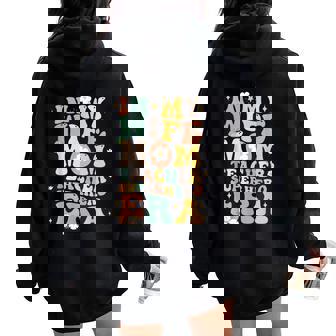 In My Wife Mom Teacher Superhero Era Mom Teacher Women Oversized Hoodie Back Print | Seseable UK