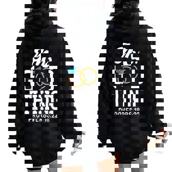 Mrs Good Thing Christian Women Oversized Hoodie Back Print - Thegiftio UK