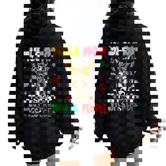 Mule Mom Joke People Farmer Leopard Mother's Day Women Oversized Hoodie Back Print - Thegiftio
