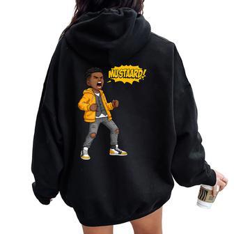 Mustard Bold Statement Urban Style Boys Girls Women Oversized Hoodie Back Print - Thegiftio UK