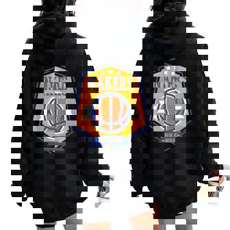 Nakers Of New Angeles Basketball Women Oversized Hoodie Back Print - Monsterry