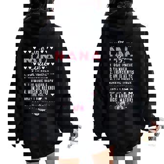 The A Nana Code Grandma Women Oversized Hoodie Back Print - Thegiftio UK