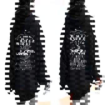 Nashville Tennessee Guitarra Musical Country America Cuello Women Oversized Hoodie Back Print - Regaloses