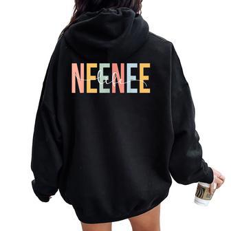 Neenee Life Neenee Grandma Neenee Grandmother Women Oversized Hoodie Back Print - Thegiftio UK