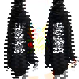 Nicaragua Flores Nicaragüenses Flores Nicaraguense Floral Women Oversized Hoodie Back Print - Regaloses