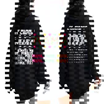 My Nickname Is Mama But My Full Name Is Mom Mother's Day Women Oversized Hoodie Back Print - Seseable