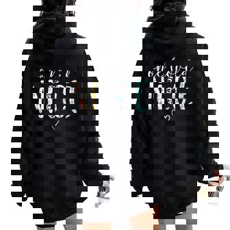 Niece One Loved Niece Mother's Day Women Oversized Hoodie Back Print - Seseable