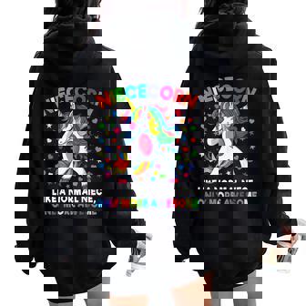 Niececorn Like A Niece Only Awesome Dabbing Unicorn Women Women Oversized Hoodie Back Print - Monsterry