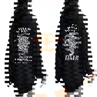 No Rest For The Mothers Tiger Happy Mother's Day Mom Life Women Oversized Hoodie Back Print - Thegiftio UK