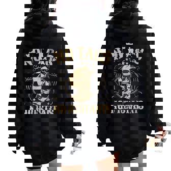 No Tags No Restarts Cowboy Western Country Fan Line Dance Sweat à capuche oversize pour femme avec imprimé dans le dos - Cadeauxyz