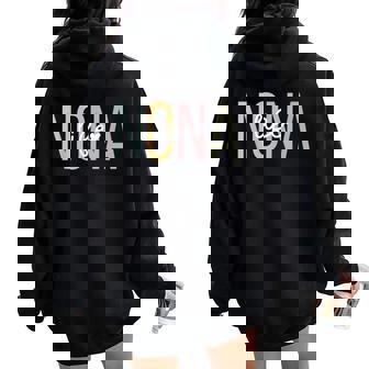 Nona Life Nona Grandma Nona Grandmother Small Black Women Oversized Hoodie Back Print | Seseable UK