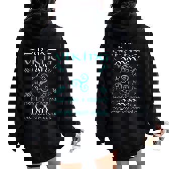 Norse Women I'm A Viking Mom Just Like Normal Mom Viking Women Oversized Hoodie Back Print - Monsterry