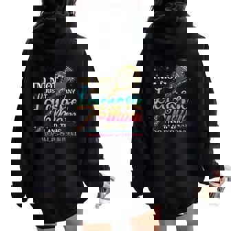 Im Not Just Any Lacrosse Mom Im The Goalie's Mom Women Oversized Hoodie Back Print - Thegiftio