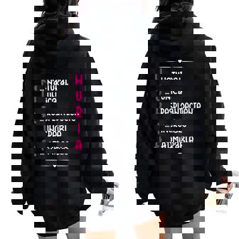Nuria Regalo Personalizado Nombre Nuria Chica Women Oversized Hoodie Back Print - Regaloses