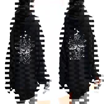 Occult Moth Witchcraft Voodoo Magic Cast Spell Witch Women Oversized Hoodie Back Print - Monsterry