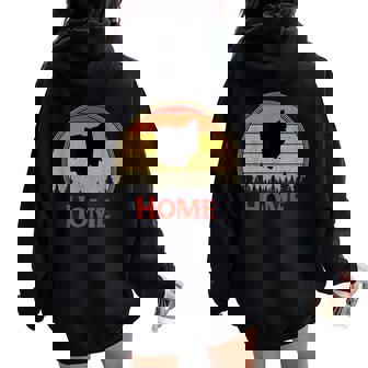 Ohio Home State Native Women Oversized Hoodie Back Print - Monsterry