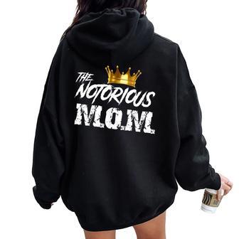 Old School Hip Hop Notorious Mom Women Oversized Hoodie Back Print - Thegiftio UK