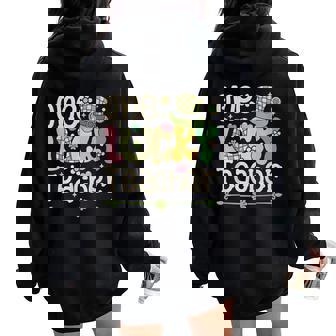 One Lucky Teacher St Patrick's Day Irish Teacher Lucky Era Women Oversized Hoodie Back Print - Seseable