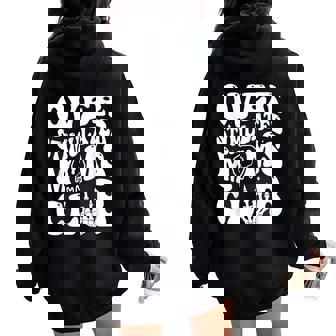 Overstimulated Moms Club Mother's Day Mom Women Oversized Hoodie Back Print - Thegiftio
