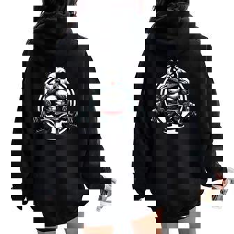 Panda Entrenamiento Panda Gigante Levantamiento Gimnasio Cotizaciones Sin Mangas Women Oversized Hoodie Back Print - Regaloses
