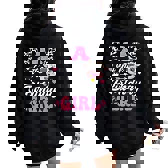 Pap Of The Birthday Girl Cute Cow Farm 1St Birthday Women Oversized Hoodie Back Print - Monsterry