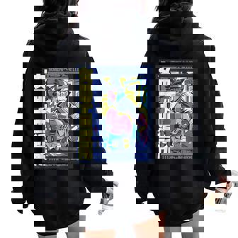 Patinadora Anime Girl Manga Japonés Women Oversized Hoodie Back Print - Regaloses