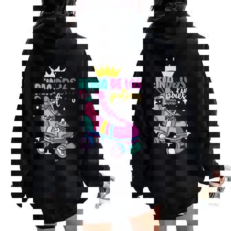 Patinadora Ruedas Patinaje Roller Girl Women Oversized Hoodie Back Print - Regaloses