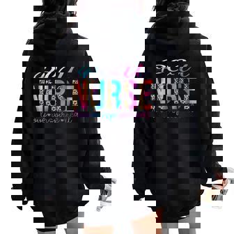 Pcu Nurse Love Inspire Heal Watercolor Small Black Women Oversized Hoodie Back Print - Seseable