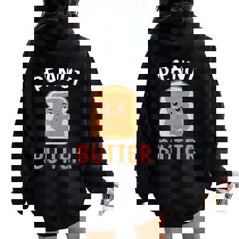 Peanut Butter-Jelly Matching Couple Best Friend Women Women Oversized Hoodie Back Print | Seseable UK