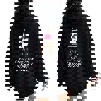 Peinture D'art Pour Hommes Et S Sweat à capuche oversize pour femme avec imprimé dans le dos - Cadeauxyz