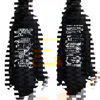 Pescador Divertido Broma Pesca Y Cerveza Women Oversized Hoodie Back Print - Regaloses