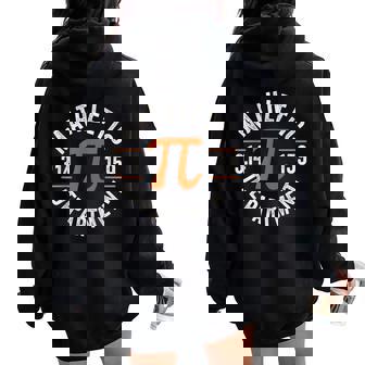 Pi Teacher Mathletic Department Vintage 314 Pi Day Women Oversized Hoodie Back Print - Thegiftio UK