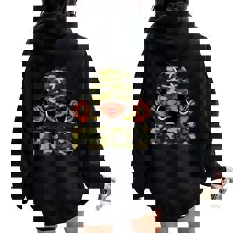 Pisces Queen Black With Cap Camo Afro Girl Zodiac Women Oversized Hoodie Back Print - Thegiftio UK