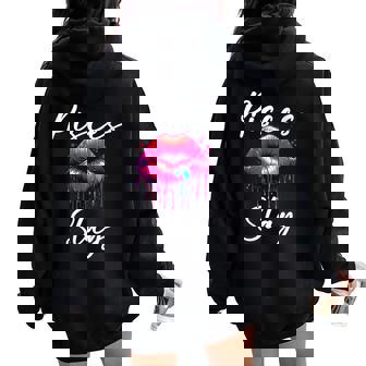 Pisces Slay Horoscope Zodiac Sign Lips Paint Women Oversized Hoodie Back Print - Monsterry