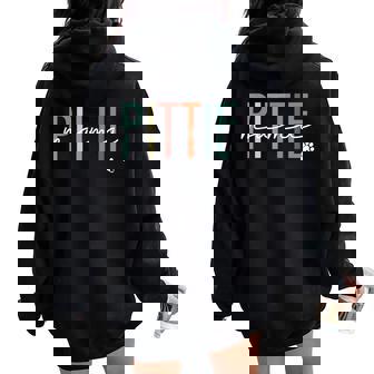 Pittie Mama Pit Bull Dog Mom Mother's Day Women Oversized Hoodie Back Print | Seseable CA