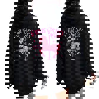 Pony And Heels Lover Pink Girls Clubs Disco Groovy 80'S Women Oversized Hoodie Back Print | Mazezy